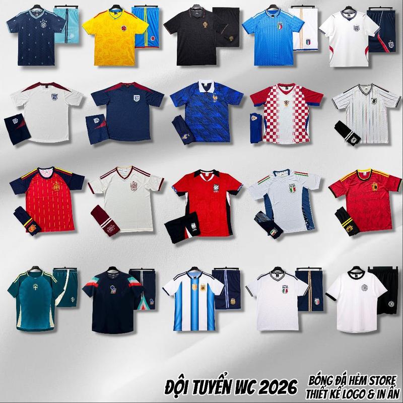 ĐỘI TUYỂN WC 2026 TOP BỘ QUẦN ÁO BÓNG ĐÁ ĐỘI TUYỂN WC 2026 ĐỒ ĐÁ BANH ĐỘI TUYỂN