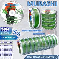 Gambar NEW PRODUCT! SENAR PE MURASHI X8 PANJANG 50M DENGAN BERBAGAI UKURAN DAN WARNA TERBAIK - DARK GREEN, PE 0.6 / 0.12mm / 13LBS dari Bandar Pancing Online Kota Tangerang 2 Tokopedia
