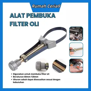 [READY] 1PCS Alat Pembuka Kunci Filter Oli Mobil Adjustable 60mm-120mm Car Auto Motor Oil Filter Wrench Band Universal