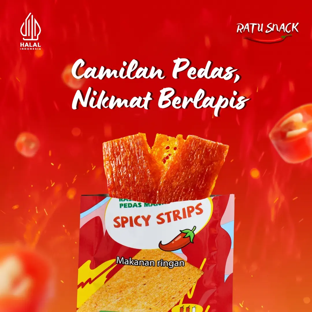Ratu Snack - Lembar Snack Camilan Pedas dengan Rasa Manis dan Gurih