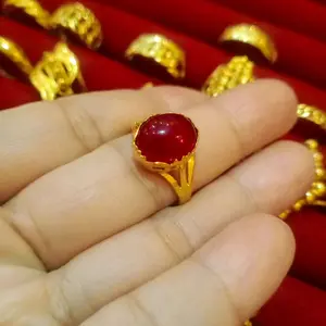 cincin koin91 permata merah delima