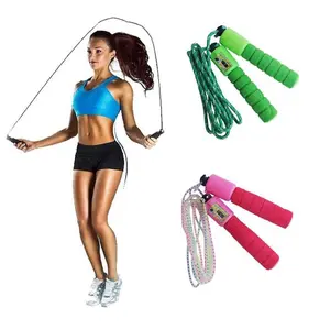 Lompat Tali Skipping Rope Tali dengan Counter Penghitung Tali Lompat Skipping / Jump Rope Olahraga