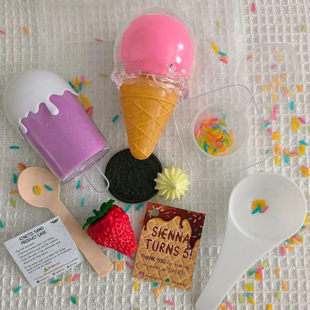 [SG seller] Basic kinetic sand pack - Icecream - party favours