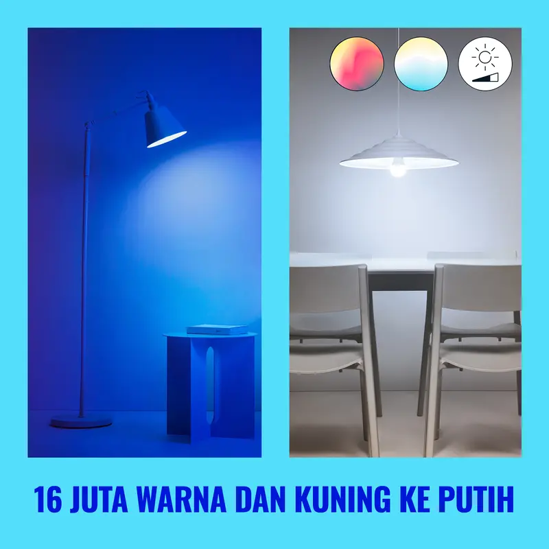 WiZ Lampu Smart LED WiFi Smart Bulb RGB Warna 8,5W, 8,5W Multipack, 13W 2