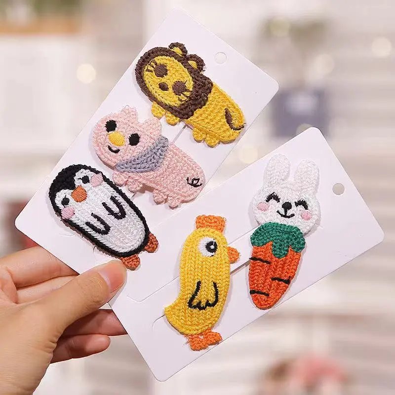 Kẹp Tóc Len Dệt Kim Dễ Thương Cho Bé