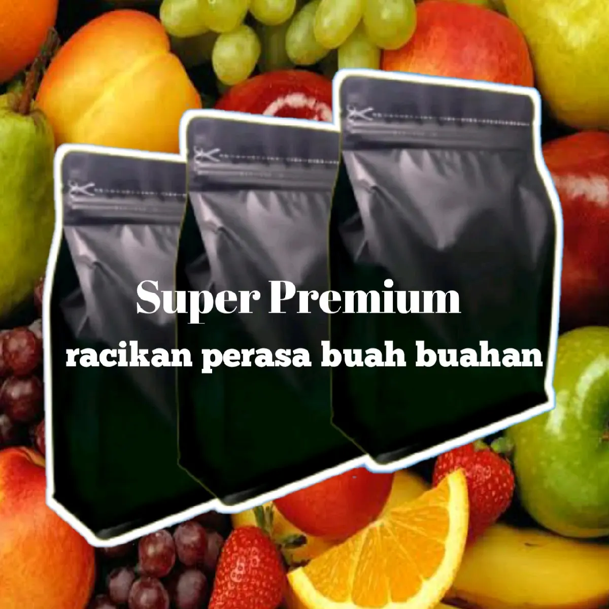 Juicy perasa minuman varian buah buahan kualitas Super Premium kemasan bubuk 1kg dan 500gram