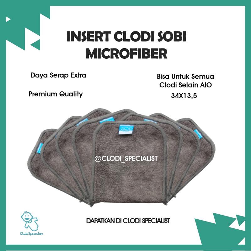 ORIGINAL Sobi Microfiber Insert Clodi/ Insert Clody Popok Kain Cuci Ulang 0
