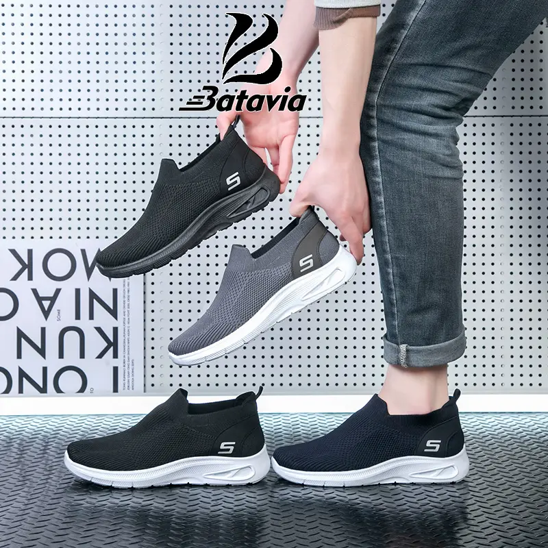 [Produk Lokal] Sepatu Rajut Pria Batavia B58 Slip On