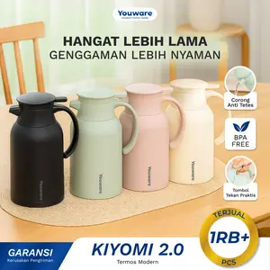 (Youware) - Kiyomi Tanpa Temperatur Digital 1000 mL Tahan Panas  4-6 Jam Minuman Tetap Hangat untuk Hadapi Cuaca Hujan yang Dingin, Sedia Selalu Air Panas di Tengah Malam untuk Seduh Susu Anak