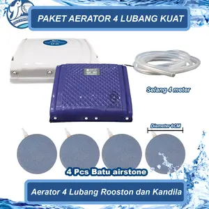 Mesin Aerator 4 Lubang Pompa Gelembung Udara Aquarium
