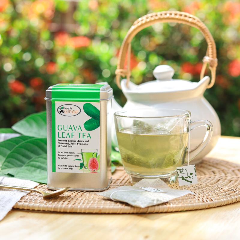 Product Introduction of Humble Ginger: Guava Leaf Tea - Natural Sugar Beverage Diabetes Vitamin Drinks 2gx30 teabags Fruit 3