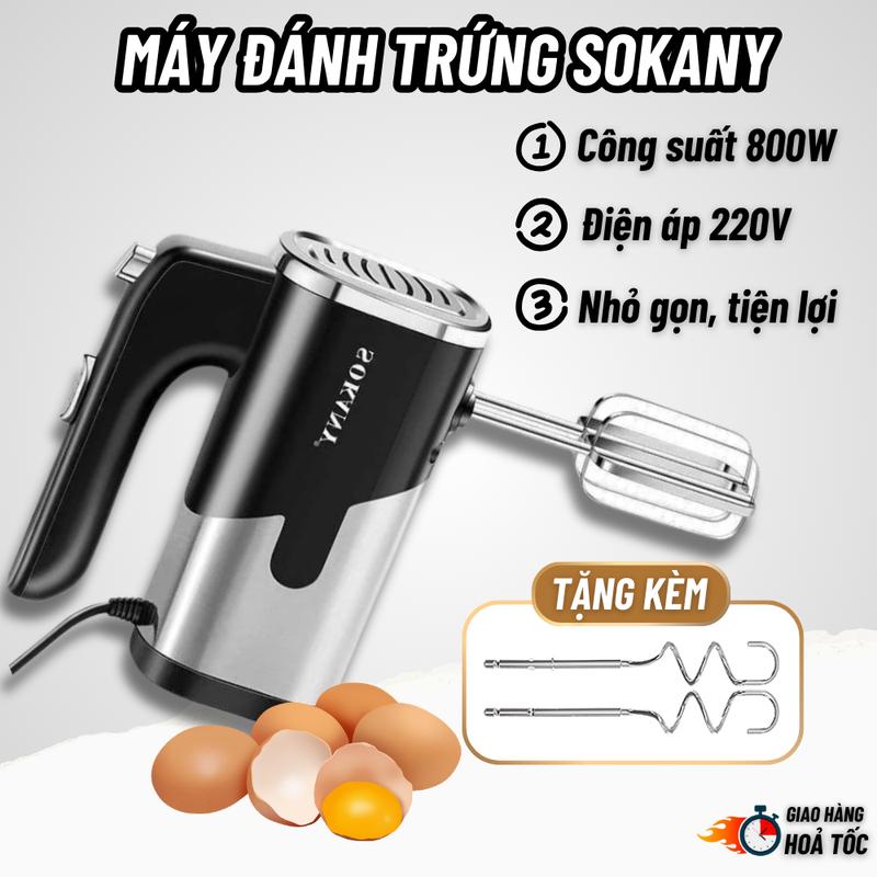 BambooBoutiqueBend máy đánh trứng Máy Đánh Trứng Đánh Kem SOKANY Nhồi Bột Cầm…