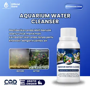 Penjernih Air Aquarium 250ml - AQUARIUM WATER CLEANSER - Menjernihkan Air & Menjaga Ekosistem - Menstabilkan PH - 250ml