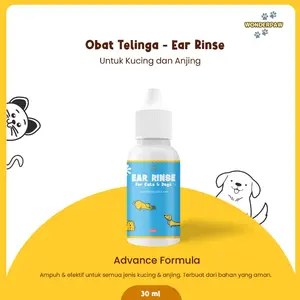 Wonderpaw Obat Infeksi & Radang Telinga Kucing Anjing Anabul | Pet Ear Mites Rinse