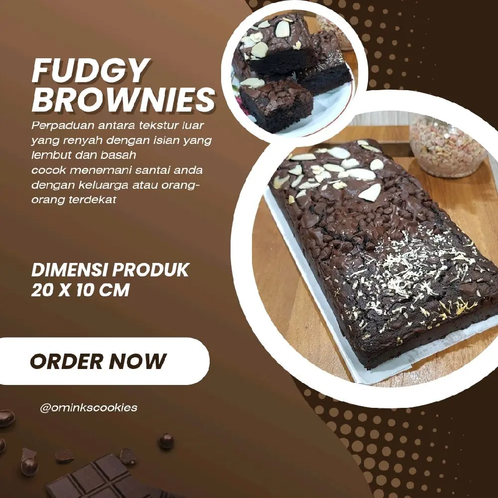 Fudgy Brownies 20 x 10 cm