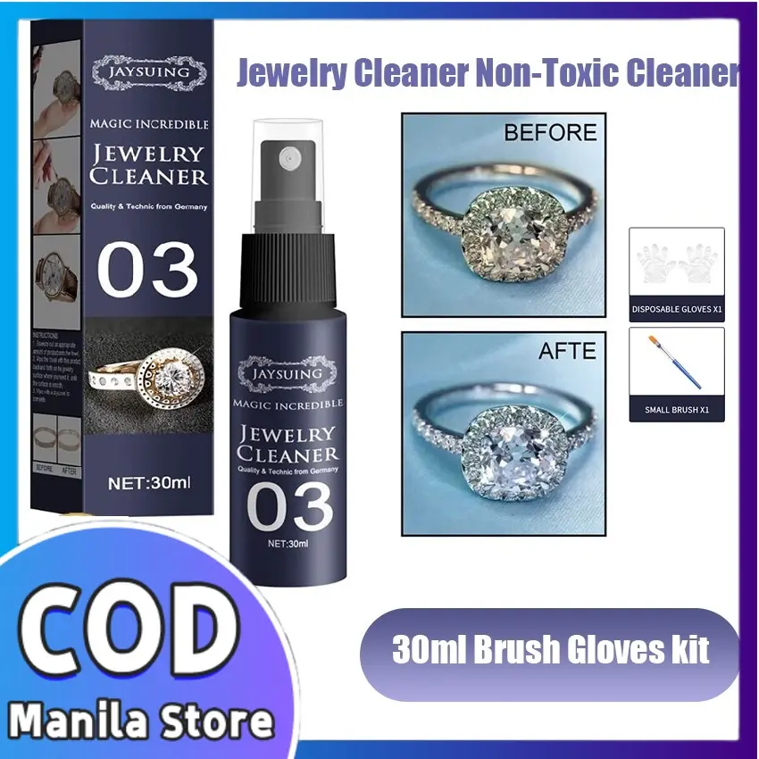 Jewelry Cleaner 30ml Non-Toxic Cleaner Anti-Tarnish For Diamonds Watch Rings Antique Silver Gold Cleaner Anti-bacterial