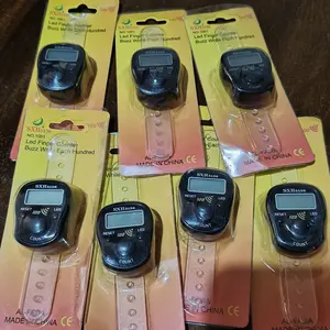 (TANPA KEMASAN) Tasbih Digital LED Alarm 100 Bunyi Finger Counter Original Alat Hitung