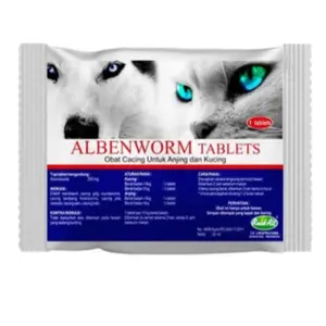 Albenworm tablet obat cacing untuk anjing dan kucing Bamboo Poultry & Petshop