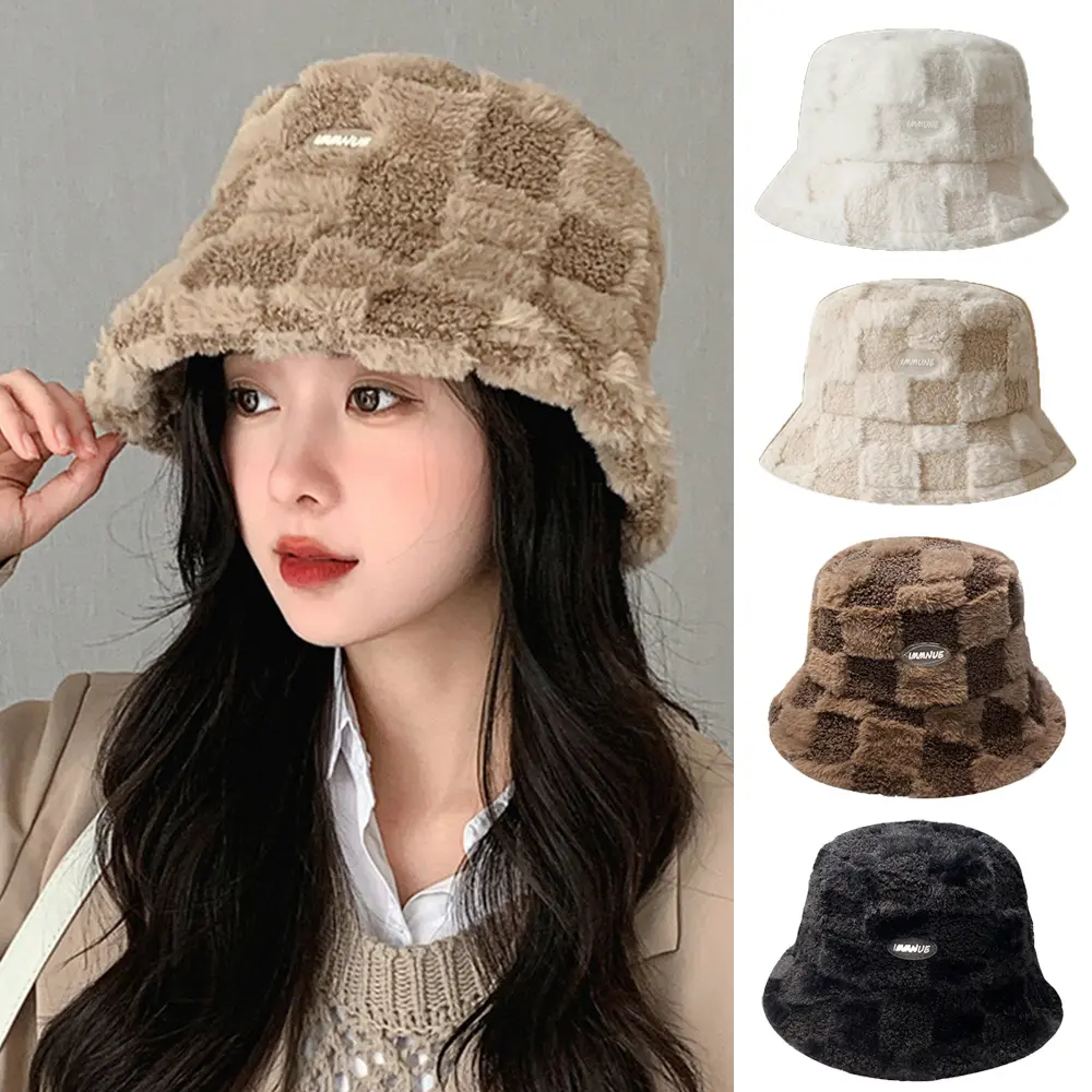 Mũ Nhung Ngư Dân, Mũ Che Nắng, Thời Trang, Họa Tiết Kẻ Sọc, Ngoài Trời, Dày, Ấm Áp, Mùa Đông