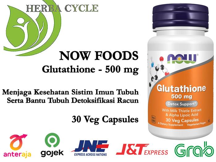 Jual Now Foods Glutathione 500 mg 30 Veg Capsules Now Glutathione Ori USA - Kota Administrasi Jakarta Pusat - Herba Cycle
