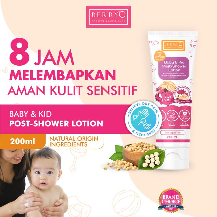 Gambar BerryC Post Shower Lotion 200G - Face & Body Lotion Pelembab Kulit Bayi Anak Kulit Kering - Sensitif dari BerryC Indonesia Kota Administrasi Jakarta Utara Tokopedia