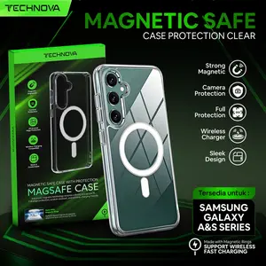 Technova Magnetic Safe Case Protection Clear Untuk Samsung Galaxy A15, A25, A35, S23 Ultra, dan S25 Ultra A & S Series