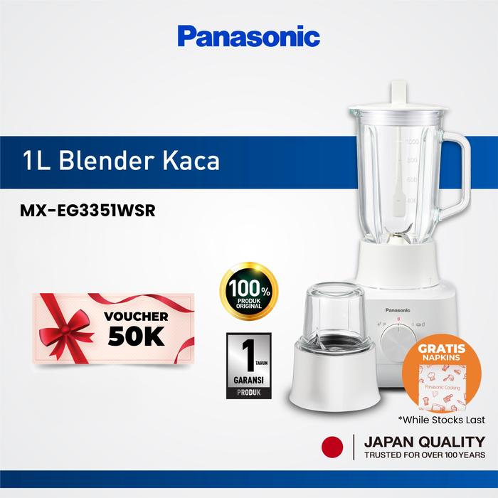 Gambar Panasonic MX-EG3351WSR Blender [1 L] - White dari Panasonic Indonesia Kota Bekasi Tokopedia