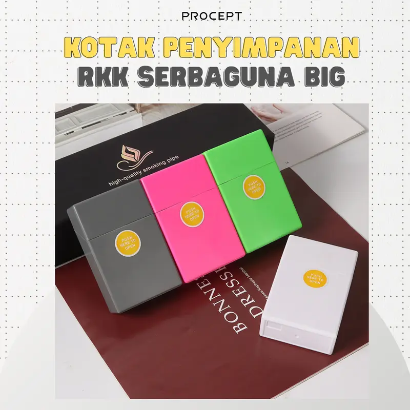 ProCept Kotak Penyimpanan Udut Serbaguna Plastik Warna Warni Ukuran Big DF-SHORT 6