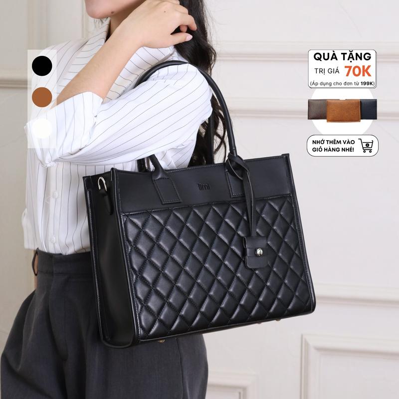 Túi công sở nữ (7 MÀU - Ngăn Lap Riêng) tote da đựng laptop 15 inch túi da size to xách tay đi làm đi dạy A4 LILY Limi bags túi  xách  nữ  cunbag