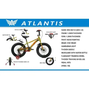 SEPEDA BMX ANAK LAKI LAKI 12 16 18 INCH ATLANTIS 9.0 / ATLANTIS 10 WT BAN 3.0 MUSIC LAMPU