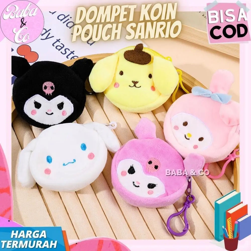 DOMPET SANRIO POUCH DOMPET KOIN SANRIO UNIK CINNAMOROLL PURIN MELODY DOMPET UANG SANRIO