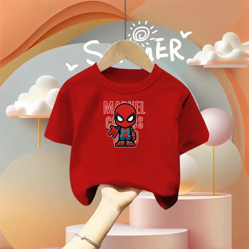 Kemeja-T Kanak-kanak, Baju Lengan Pendek, Sesuai untuk Kanak-kanak Lelaki, Tersedia dalam Saiz 80cm hingga 150cm, Baju Atasan Kanak-kanak tshirt budak  lelaki