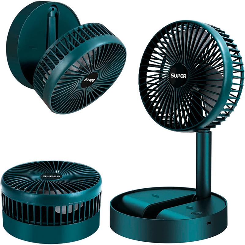 Product Introduction of [Upgraded] 3 in 1 Telescopic Folding Fan Rechargeable Fan Desk Electric Fan With USB Charging 3-Speed Mini Fan with big battery Long-Lasting portable power bank White*1 cooling minifan foldable air cooler desktop 10
