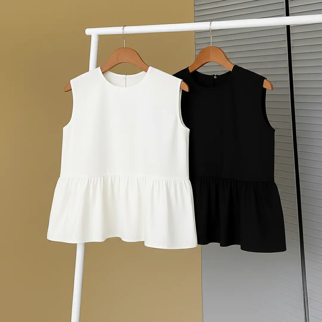 LBITZ- Amora Vest Inner POLOS Peplum Top Inner Cardigan Stripe Blouse Top Balon Korean Style Atasan Wanita Casual Rompi