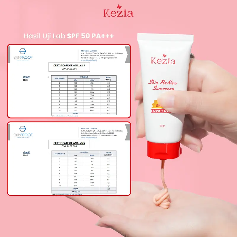 KEZIA Beauty Skin ReNew Sunscreen SPF 50+++ 3