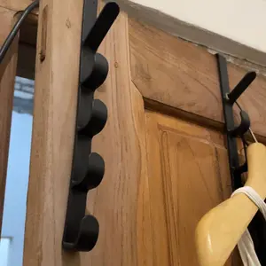 GROVE MAISON Gantungan Baju Tas Kunci Dasi Pintu Belakang Door Hanger 5 Kait Ukuran Pas Universal