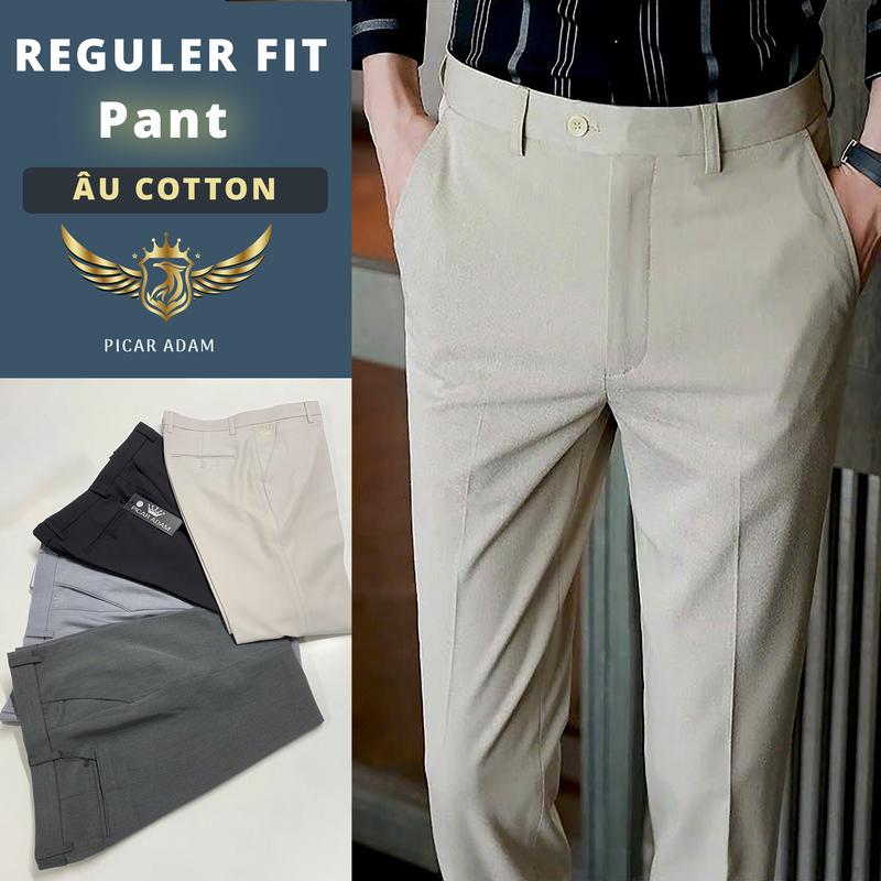 PICAR ADAM Quần âu nam cao cấp chất vải cotton mềm mịn thoáng khí mát mẻ mùa hè,form regulerfit tôn dáng che khuyết điểm chân 4 màu Vàng Cát Ghi Nhạt Ghi Đậm Đen - Menswear pant