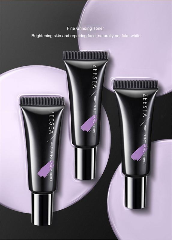 Product Introduction of （Free Gift&NEW）Face Makeup Primer Cream Brighten Contour Color Isolation Waterproof Makeup Foundation Natural Makeup Base Cream 10g + Powder 21