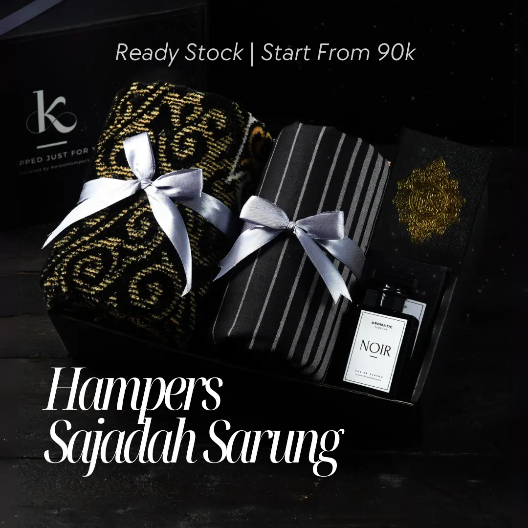 Hampers Cowok Sarung Sajadah | Hampers Kado Sarung Pria Sajadah Parfum Kado Ramadan Laki Laki Muslim Ultah Ulang tahun Idul Fitri Puasa Eid Mubarak gift box