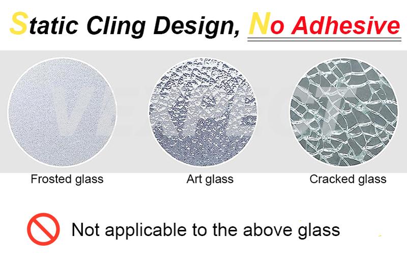 Product Introduction of Glass Sticker for Window Privacy, Frosted Window Sticker Film, Blackout Tinted Window Film for Home Office 18