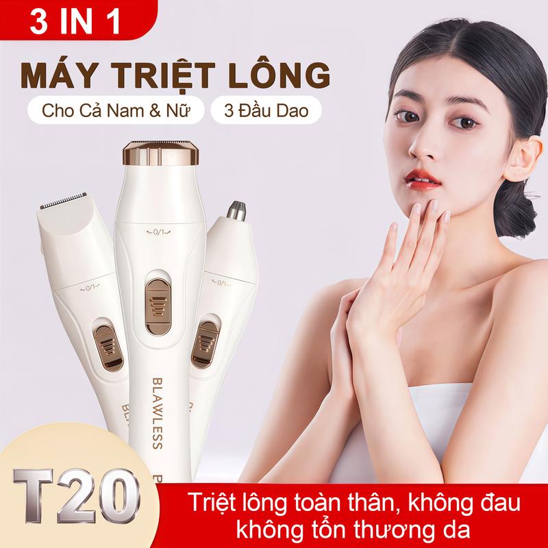 KY T20 Máy Triệt Lông Đa Năng 3 Trong 1 Không Đau Không Tổn Thương Da Dùng Cho Cả Nam Và Nữ Đầu Cắt Đa Dạng Đáp Ứng Nhu Cầu Triệt Lông Toàn Thân