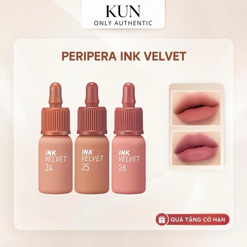Son kem lì Peripera Ink Velvet Tint - Chất son mềm mịn bám dính tốt không bị trôi khi ăn uống - 10 màu sắc đa dạng - Cosmetic Mỹ Phẩm Nữ Women