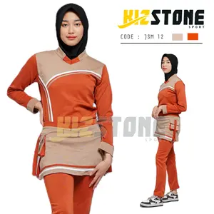 COD Baju Olahraga Wanita | Setelan  Baju Senam Muslimah | Baju Senam Rok Sporty Panjang Celana Dewasa
