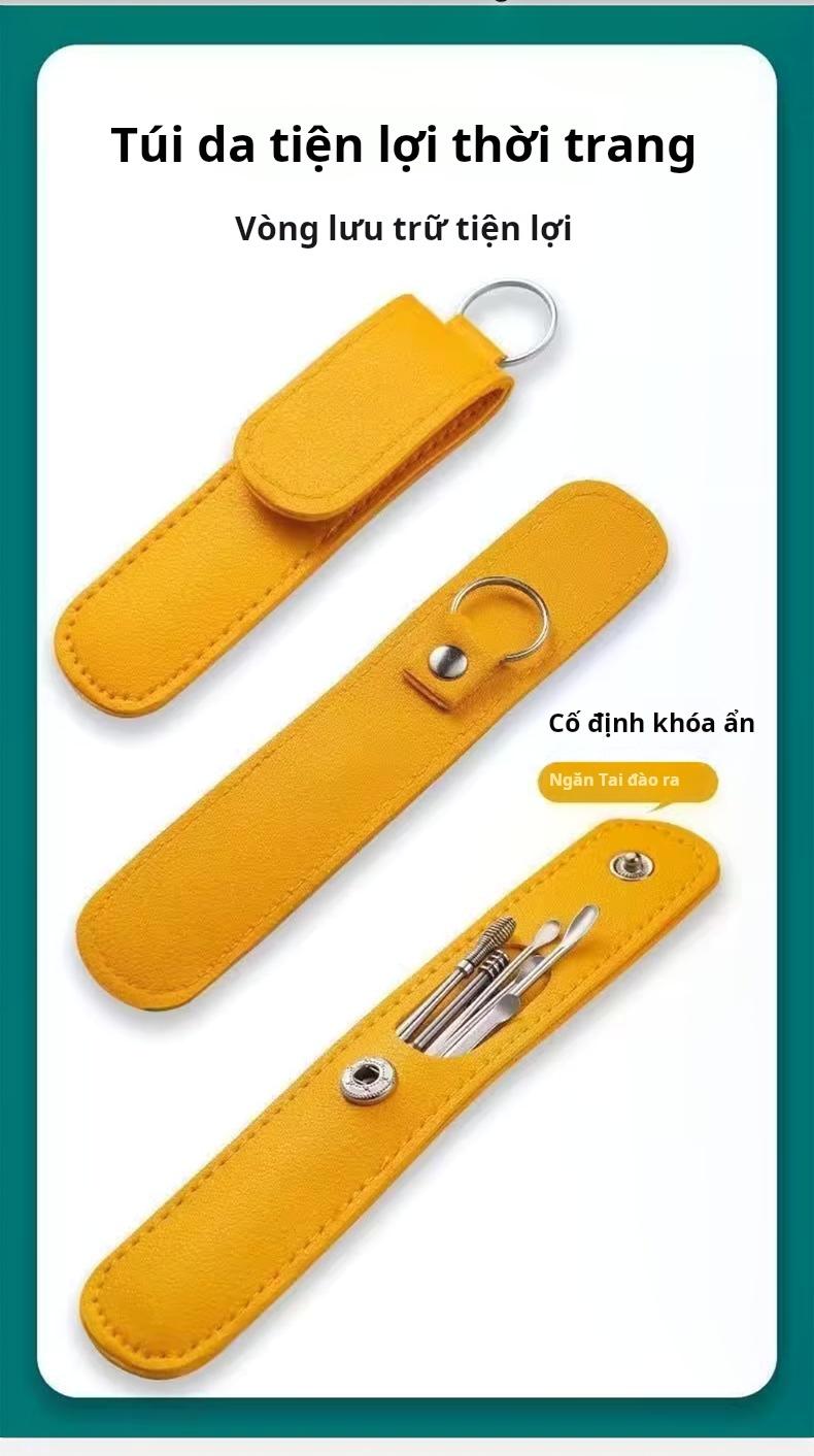 Product Introduction of Bộ Dụng Cụ LẤY Ráy Tai, Bộ 6 Món, Dụng Cụ Hữu Ích Cho Người Lớn, Thìa Dụng Cụ LẤY Ráy Tai Có Khóa Bằng Thép Không Gỉ 7