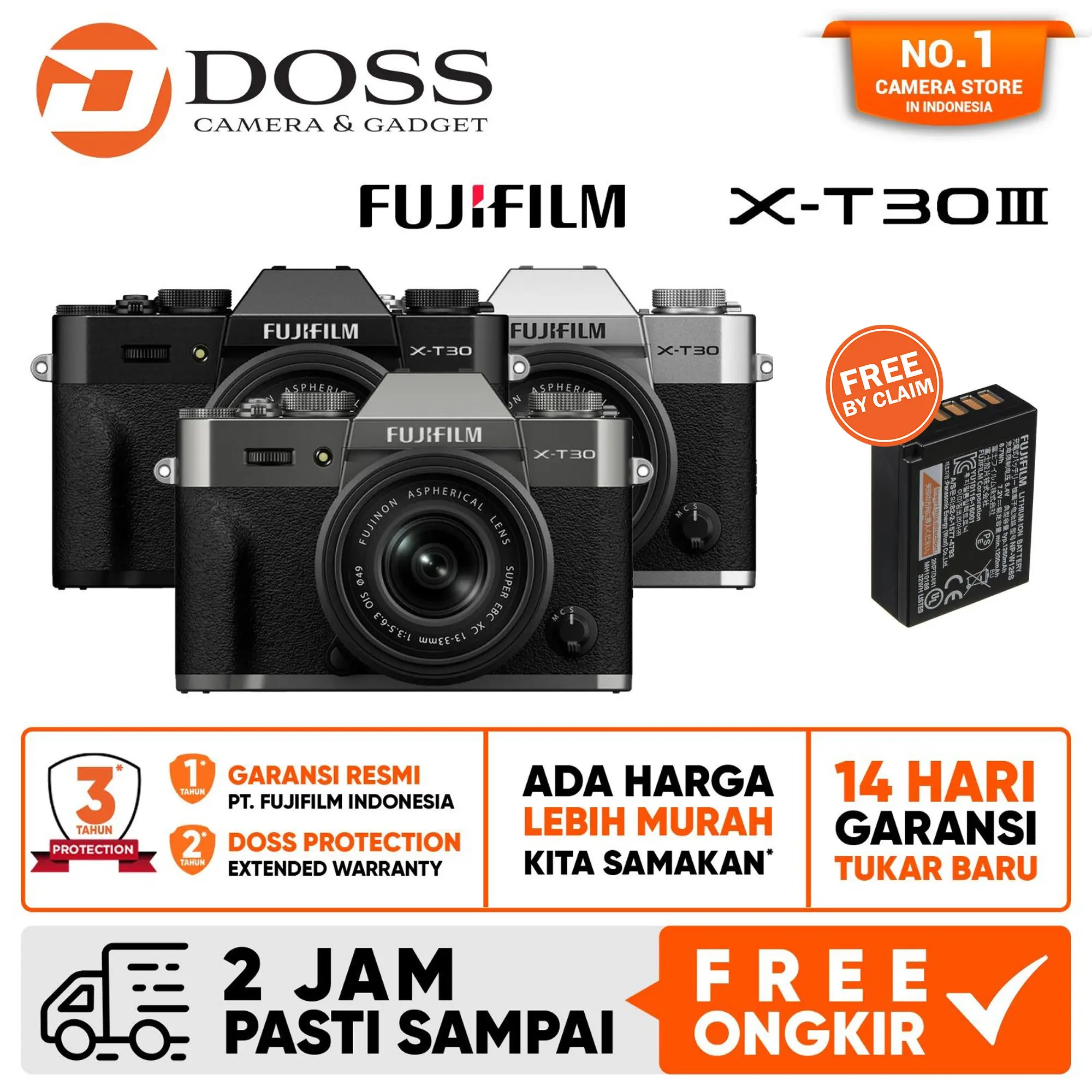 Fujifilm XT30 III 13-33mm f/3.5-6.3 Fuji X-T30 Mark III Mirrorless Camera XT30III