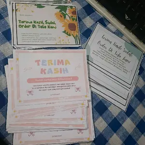 DAPAT 120 LEMBAR KARTU Ucapan Cantik Untuk Pelanggan
