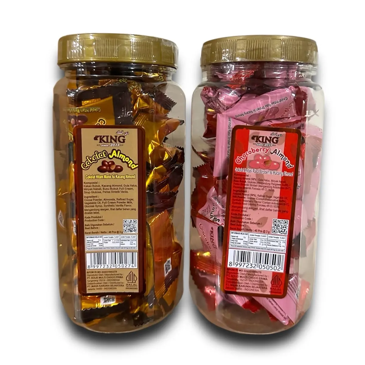 1 (SATU) toples coklat almond // strawberry almond  Chocolate