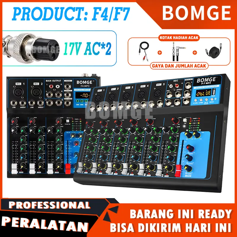 BOMGE 06A Professionele 6-kanaals DJ-audiomixer, DJ-controller