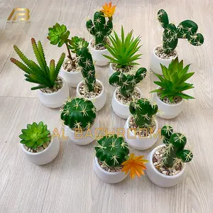 RANGKAIAN KAKTUS SUKULEN MINI TANAMAN ARTIFICIAL HIASAN MEJA RUMAH KANTOR CAFE KAKTUS PLASTIK RB6158