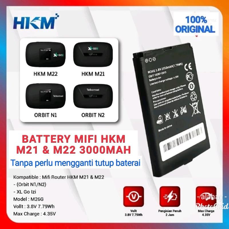 Baterai Battery Original untuk Mifi HKM M21 M22 ORBIT N1 N2 Batre 1